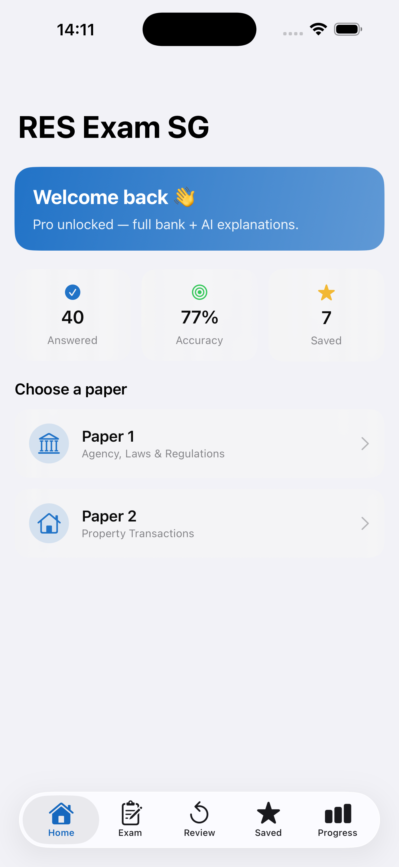 RESExamSG screenshot
